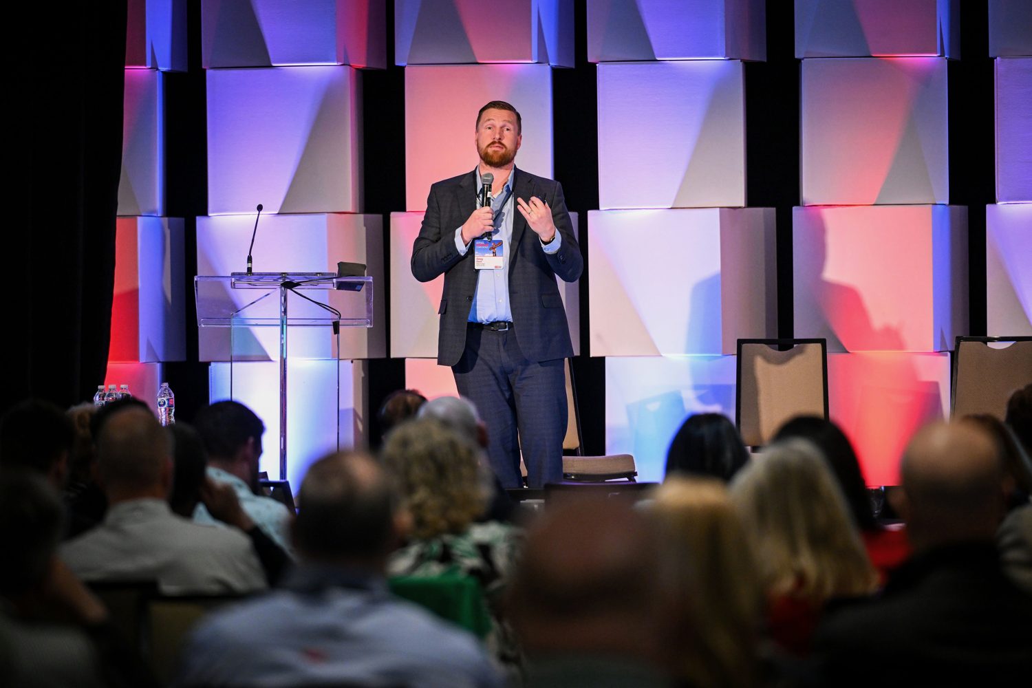 Greg Dent delivering a keynote at the Royal LePage National Leadership Conference