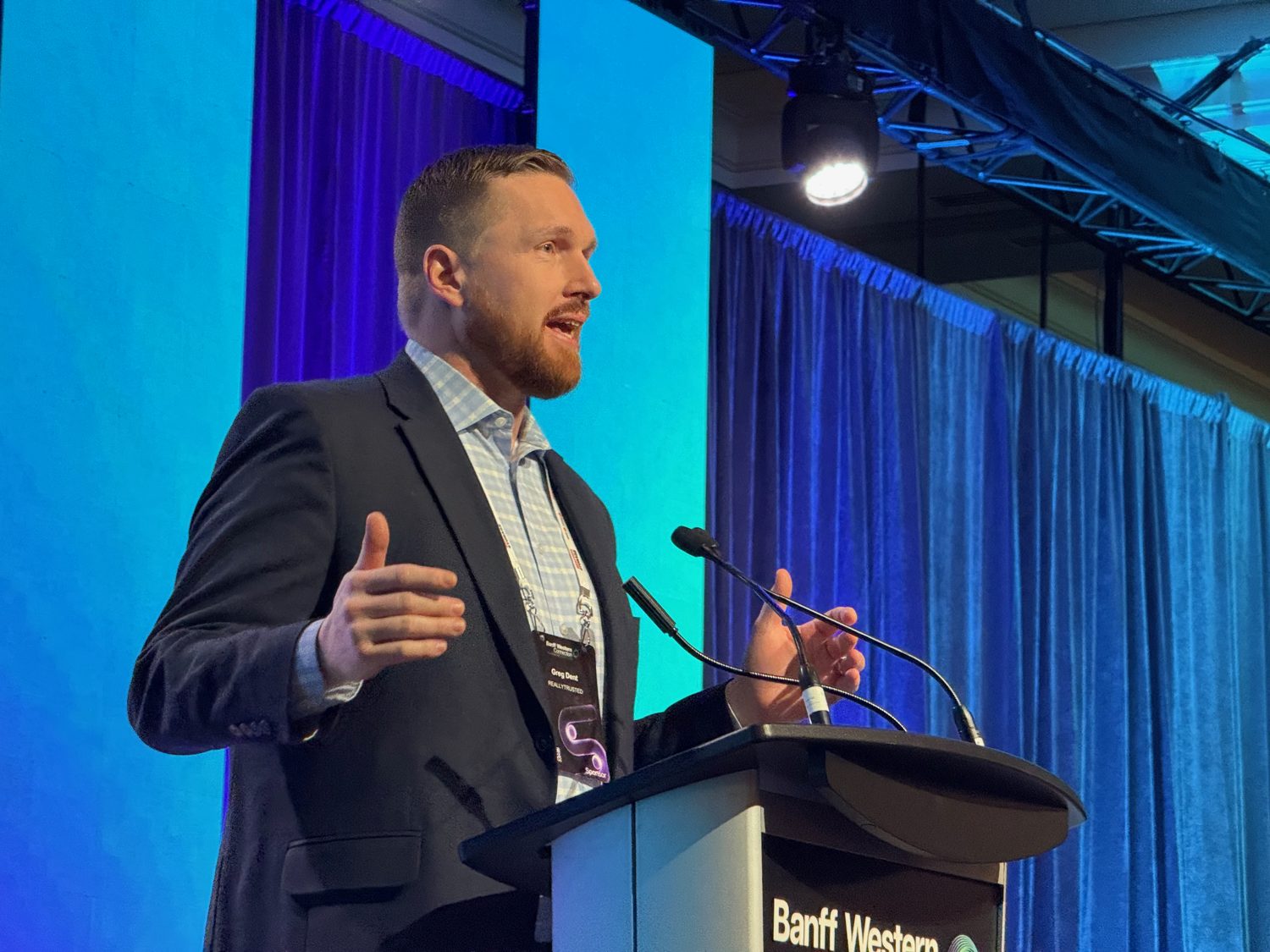 Greg Dent presenting at the Banff Western Connection